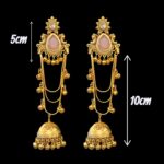 Kashmiri style ghungroo Dangler earrings with Jhumki