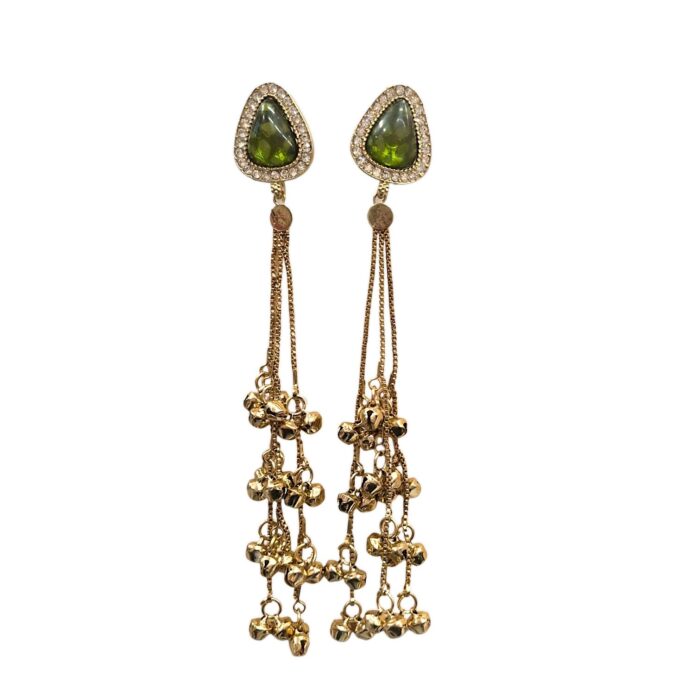 Aura Party Wear Ghunghroo Stud Earrings - Image 4