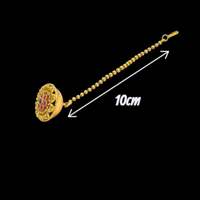 Traditional Rajasthani Borla - Gemstones | Maang Tikka - Image 5