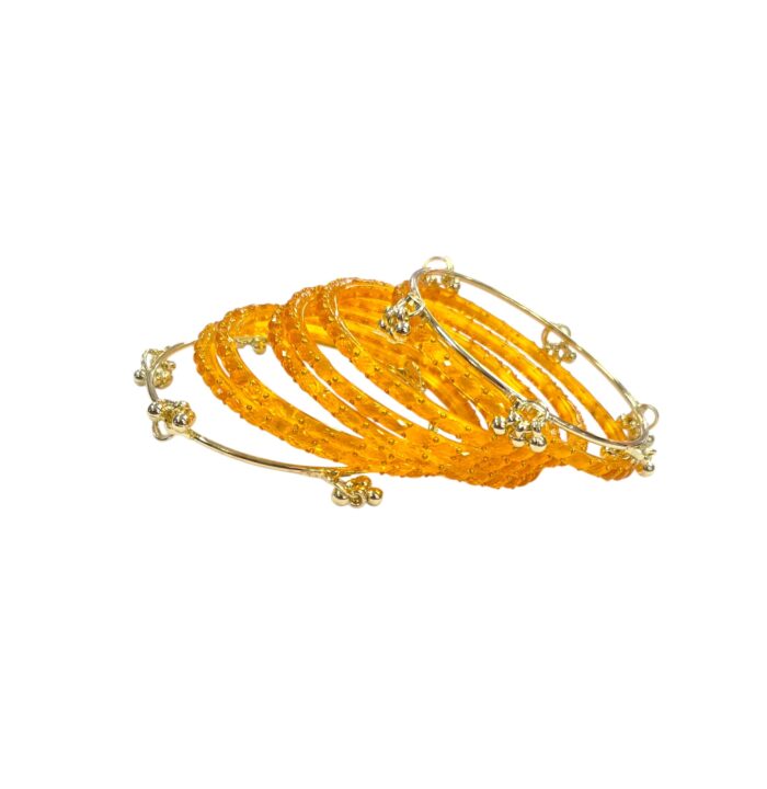 Glass Bangles with Kashmiri Ghungroo Set