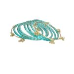 Kashmiri ghungroo bangles with glass bangles