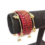 Kashmiri ghungroo bangle stack with Glass Bangles