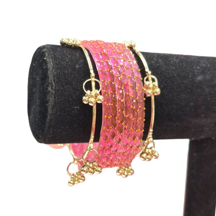 Clear Paani wali chudi with Kashmiri ghungroo bangles in Canada