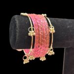 Clear Raindrop Glass bangle set with kashmiri ghungroo bangles