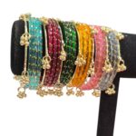 Glass bangles with ghungroo pair