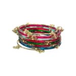 Elegant Glass Bangles with Pearl & Stone Accents with Kashmiri Ghungroo Bangles - Zee colors - Image 5