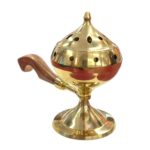 Brass Incense Burner | Brass Sambrani Burner - Size 2 - Image 3