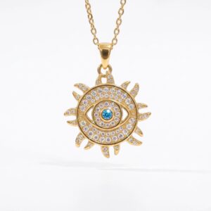 Anti tarnish jewelry evil eye necklace | Gift for women