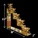 Dimensions of 5 Step Brass Diya - Decorative Diya for home and Gifts
