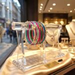 Elegant Glass Bangles with Pearl & Stone Accents with Kashmiri Ghungroo Bangles - Zee colors - Image 2