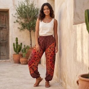 Women block print cotton lounge pants | Jaipuri Cotton Pajama