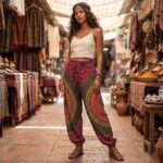 Boho Hippie Harem Pants - Cotton - Purple