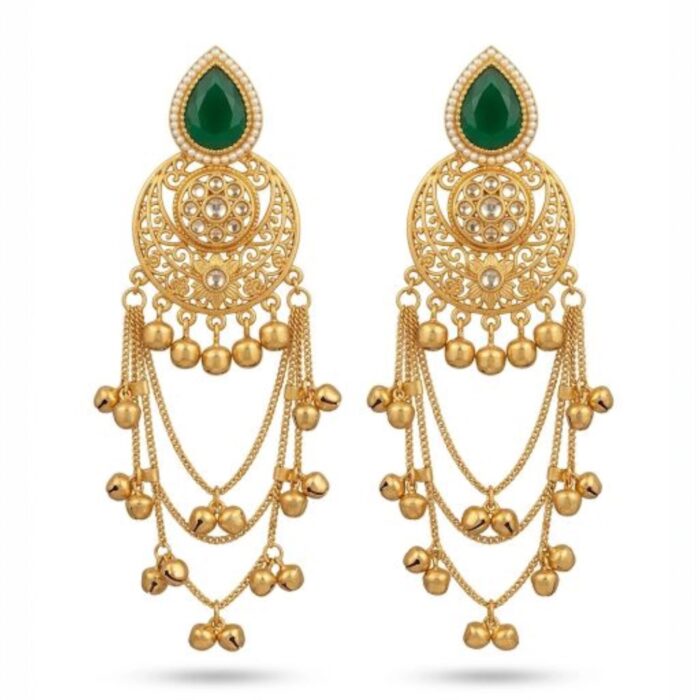 Aura Party Wear Ghungroo Chaandbali - Image 3