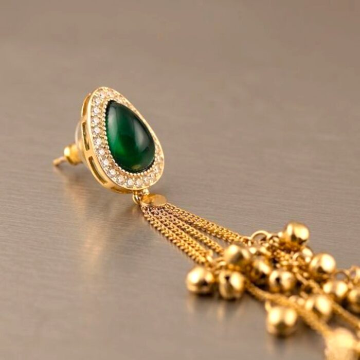 Aura Party Wear Ghunghroo Stud Earrings - Image 2