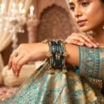 Clear Glass Bangles with Kashmiri Ghungroo| Soundarya Kashmiri Set - Peacock Blue