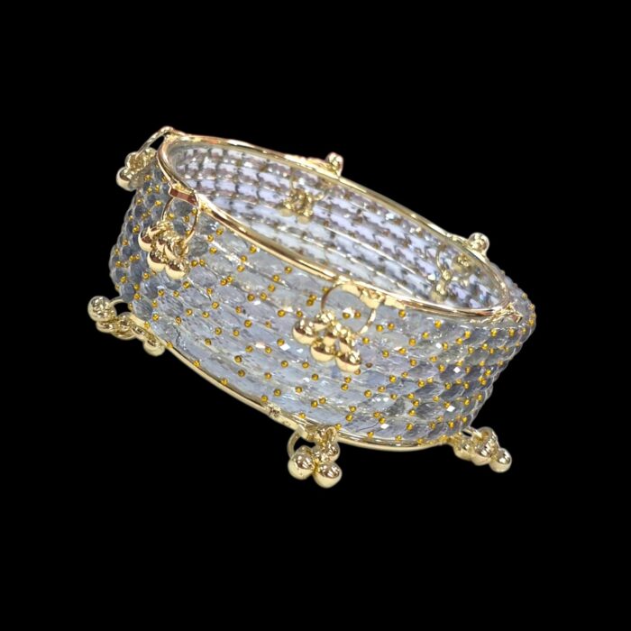 Kashmiri ghungroo bangles with glass bangles