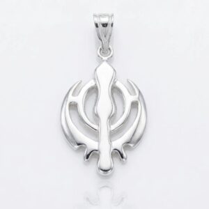 Pure Silver Khanda Pendant | 925 Sterling Silver
