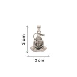 Dimensions of the pure silver Hanuman Pendant
