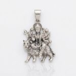 Pure Silver Ambe Maa Pendant | Durga Mata Chandi Ka pendant