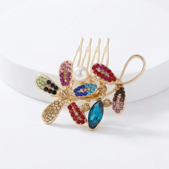 Decorative Hair Comb with Cz stones | Indian Party wear Hair Accessories