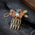 Decorative Hair Comb with Cz stones | Indian Party wear Hair Accessories
