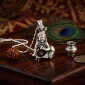 Baby Krishna Silver Pendant | 925 sterling silver