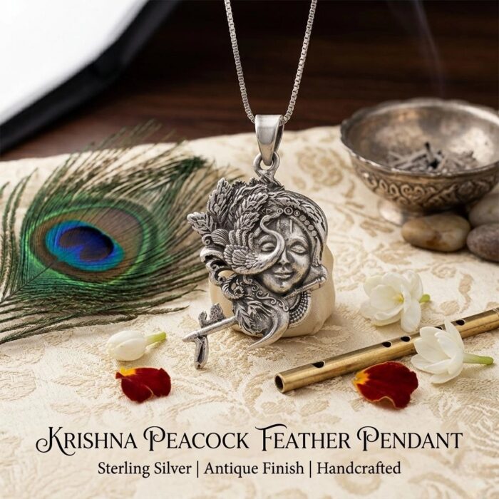 Mesmerizing Silver Pendant of Krishna | 925 Sterling Silver