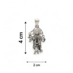 Dimensions of 925 sterling silver Panchmukhi Hanuman pendant