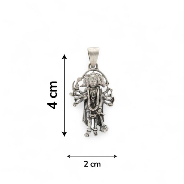 Dimensions of 925 sterling silver Panchmukhi Hanuman pendant