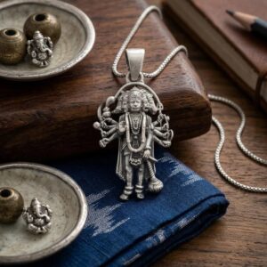 Panchmukhi Hanuman silver pendant