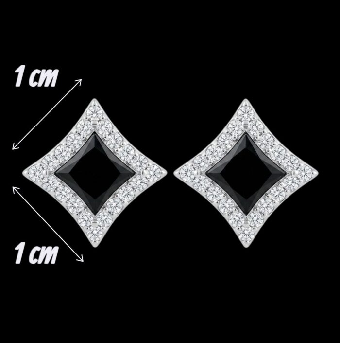 925 Sterling Silver Cubic Stud Earrings | Gift for her - Image 5