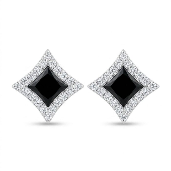 925 Sterling Silver Cubic Stud Earrings | Gift for her - Image 7