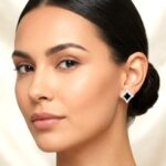 925 Sterling Silver Cubic Stud Earrings | Gift for her - Image 2