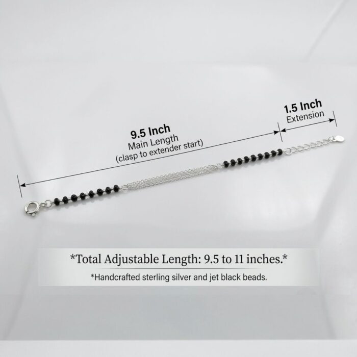 925 Sterling Silver Anklet | Single Anklet for Adults - 9.5 inch - Image 4