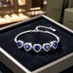 925 Sterling Silver - Blue Sapphire Bracelet  | Gift for her - Image 2