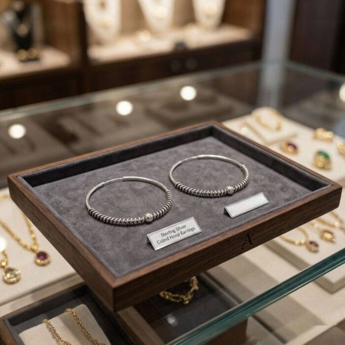 925 Sterling Silver - 4cm - Hoop Earrings - Image 3