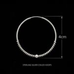 925 Sterling Silver - 4cm - Hoop Earrings - Image 5