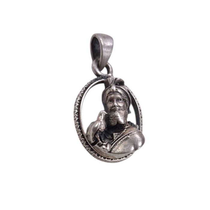 Pure Silver Guru Gobind Singh Pendant | 925 Sterling Silver - Image 5