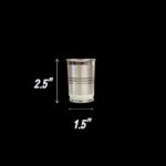 Pure Silver Glass | 2.5 inch small pure silver Glass