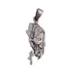 Side profile of 925 sterling silver Krishna Pendant