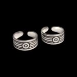 Pair of Pure Silver Toe Rings | Adjustable Toe rings - Image 2