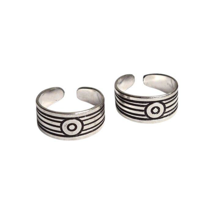 Pair of Pure Silver Toe Rings | Adjustable Toe rings - Image 6