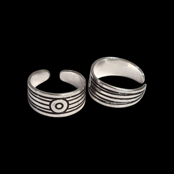 Pair of Pure Silver Toe Rings | Adjustable Toe rings - Image 4