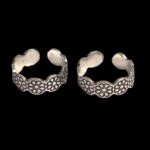 Pair of Pure Silver Toe Rings | Adjustable Toe rings - Image 3
