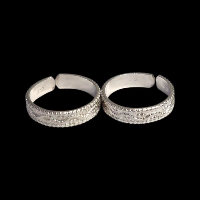 Pair of Pure Silver Toe Rings | Adjustable Toe rings - Image 3
