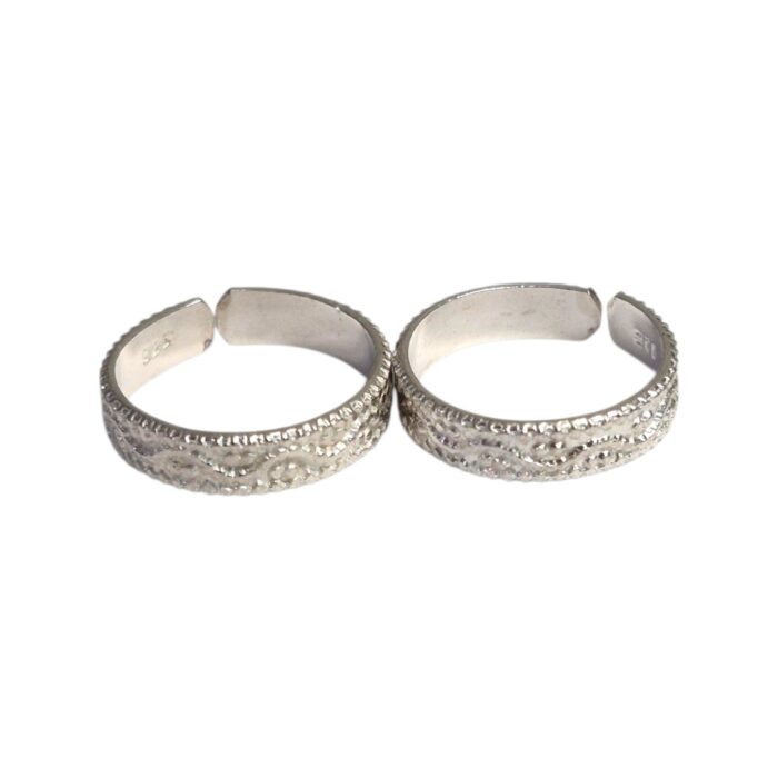 Pair of Pure Silver Toe Rings | Adjustable Toe rings - Image 5
