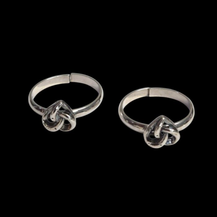 Pair of Pure Silver Toe Rings | Adjustable Toe rings - Image 5