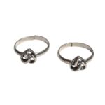 Pair of Pure Silver Toe Rings | Adjustable Toe rings - Image 3