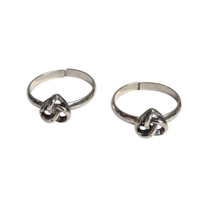 Pair of Pure Silver Toe Rings | Adjustable Toe rings - Image 3