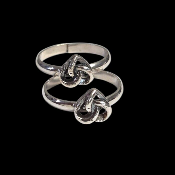 Pair of Pure Silver Toe Rings | Adjustable Toe rings - Image 2